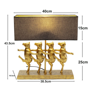 Lampe vaches cancan dorées Kare Design