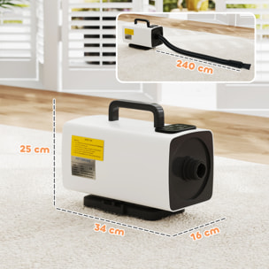 Secador de Perros Secador de Pelo para Perros 2200 W Velocidad y Temperatura Ajustables 3 Boquillas Pantalla Digital para Aseo Ducharse Secarse Blanco