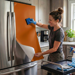 Rouleau adhésif décoratif Vinyle au Mètre - Noisette - Sticker Lavable Imperméable Mur Cuisine Meubles