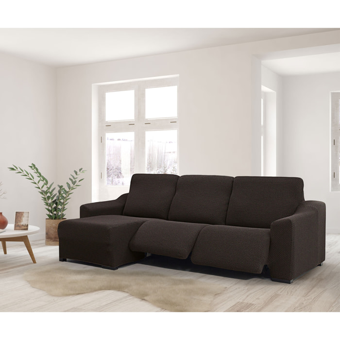 Funda para Chaise Longue izquierda (visto de frente ) brazo corto SÚPER ELÁSTICA con RELAX modelo HELENA