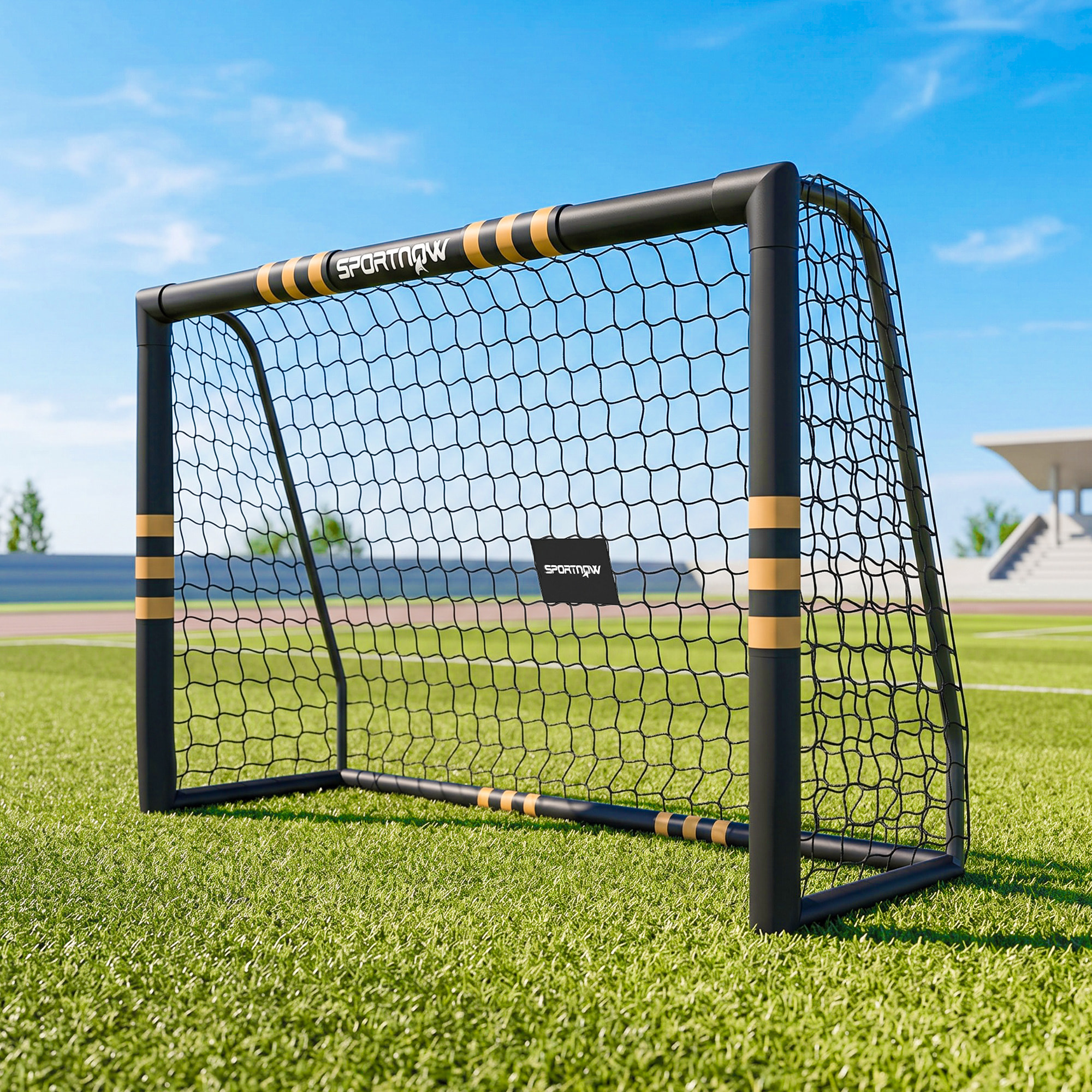 But de football - cage de foot - but futsal dim. 2,4L x 1,6H m - châssis métal moussé
