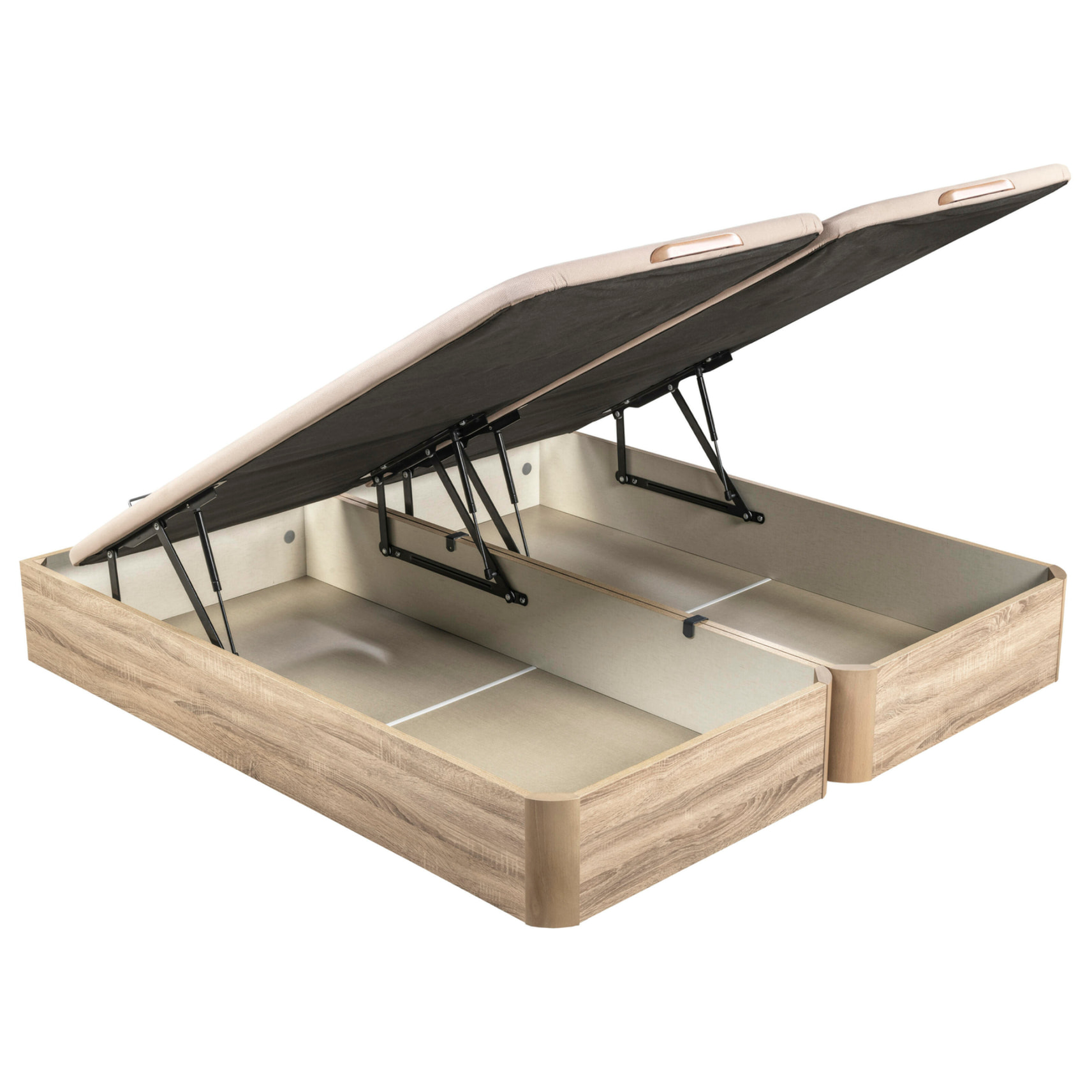 Canapé Abatible 32CM | ENVÍO, MONTAJE Y RECOGIDA ANTIGUO INCLUIDO | Madera | Natural | Gran capacidad | Tapa 3D | WHAT THE SLEEP