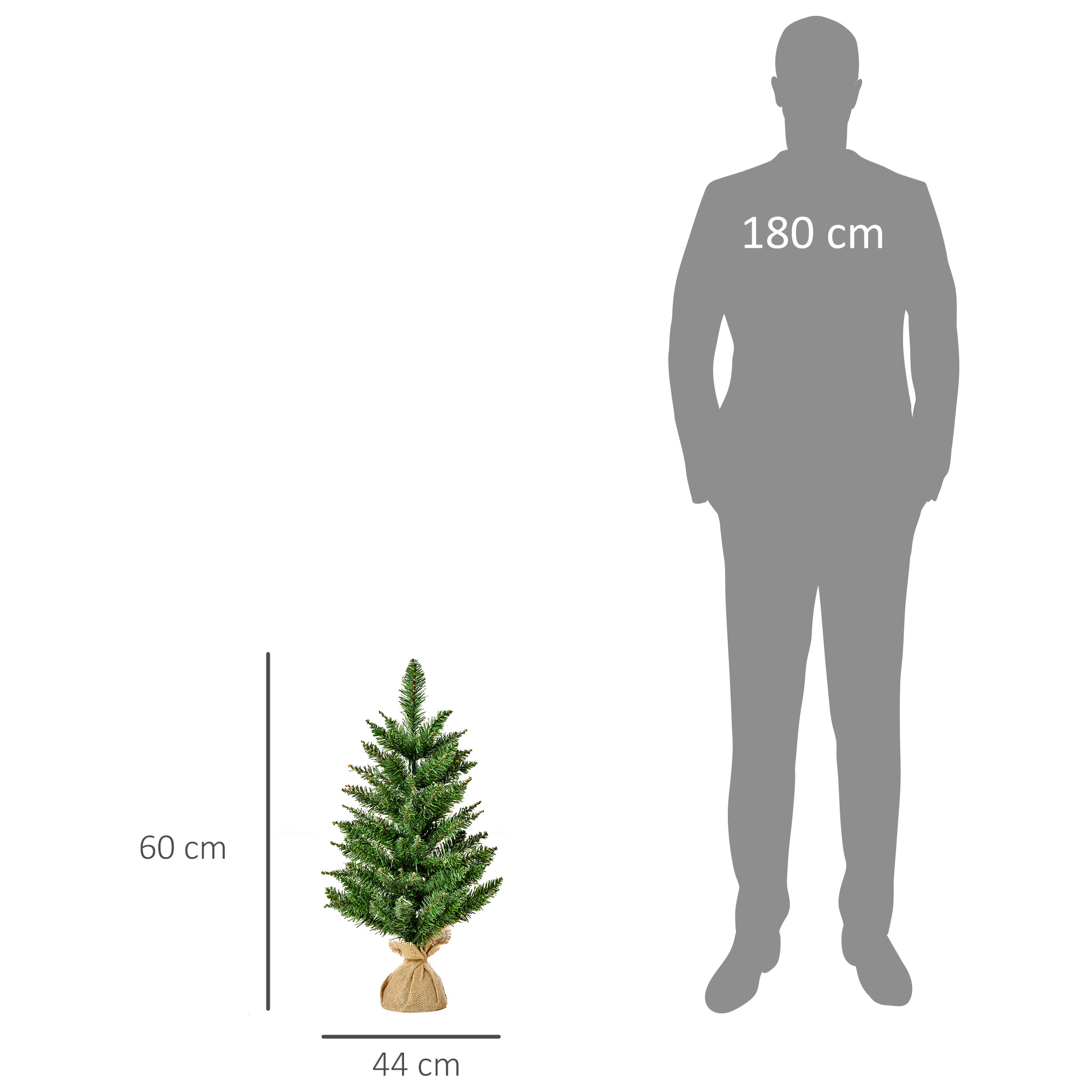 árbol de Navidad Artificial Pequeño para Interior 60cm