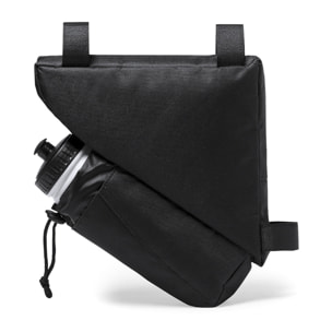 Leven borsa per bicicletta ad alta resistenza con zip e attacco universale al telaio tramite 3 strisce in velcro. Comparto per bottiglia.