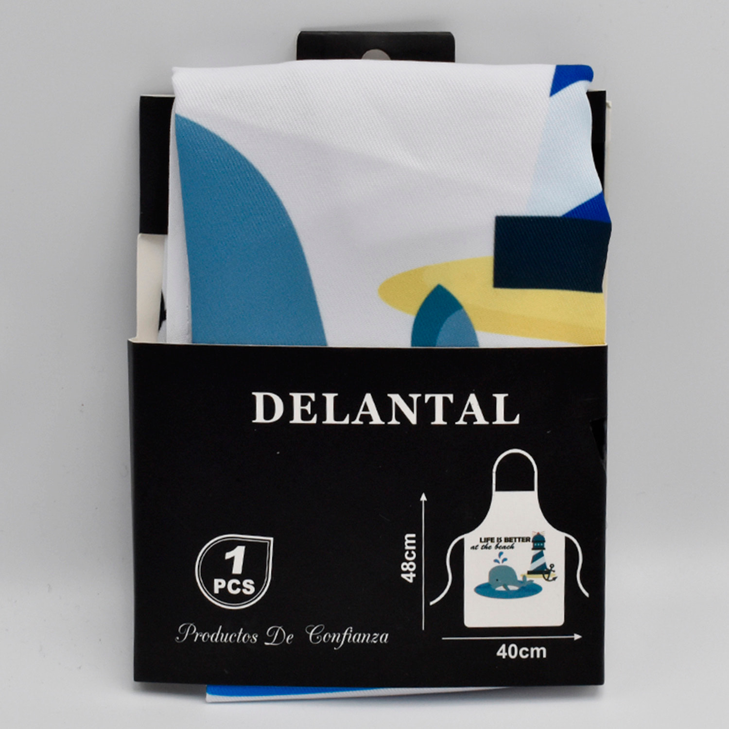 Grembiule regolabile design balena 40x48 cm.