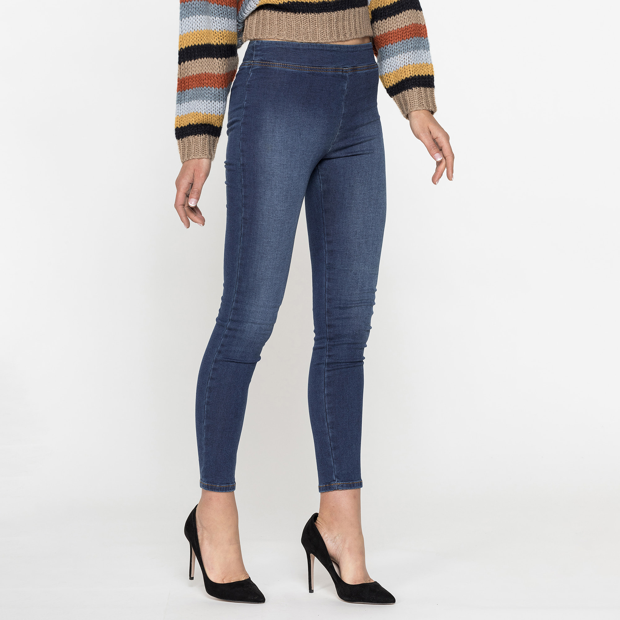 LEGG-JEANS DONNA MOD. 767 IN CALDO COTONE