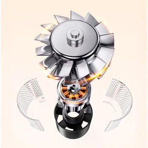 Secador de pelo con 1400W de potencia, modo frío y 3 niveles de aire caliente, todas ellas con 3 velocidades.