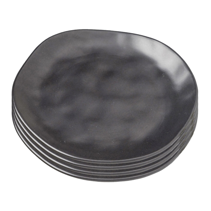 Assiettes Organic 26cm noires set de 4 Kare Design