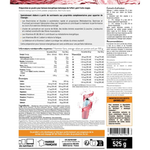 STC NUTRITION - VO2 Max - Préparation pour boisson énergétique isotonique spécial efforts intenses - Goût Fruits Rouges - 15 doses - 525g