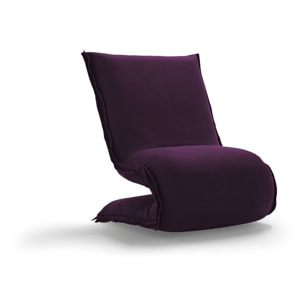 Fauteuil "Adeline" en velours bordeaux