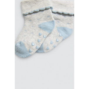 Confezione da 4 calzini termici antiscivolo per neonato nei toni del rosa