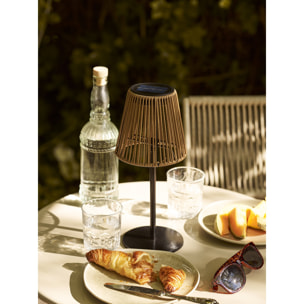 Piatto da pranzo Viola in gres beige ø21 cm — set da 4