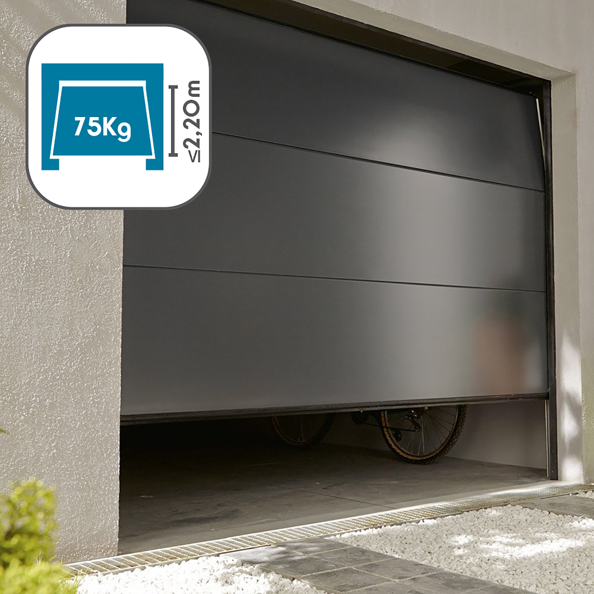 Motorisation pour porte de garage - Guidage par chaîne rail en forme de U - Strömma 600 - Avidsen -