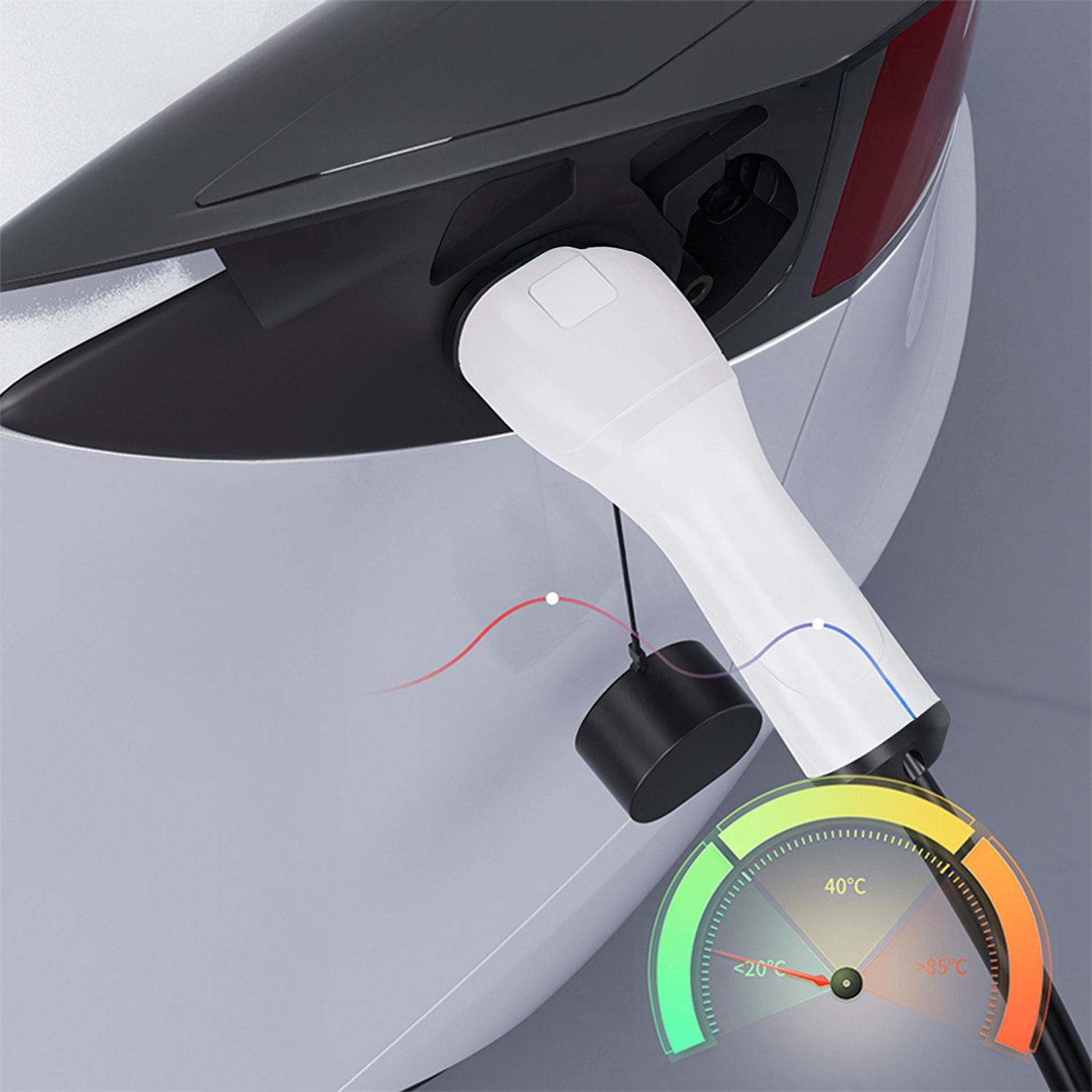 Estación de carga ZD02. Para coches eléctricos de CA para el hogar. Tipo 2, EV y PHEV, con 32A y 7KW.