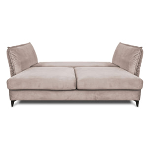 Canapé Velours Droit Convertible Verduro - 3 Places