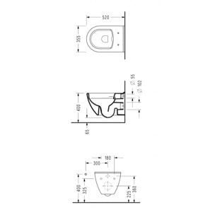 Pack WC Bati-support + Cuvette Serel SM26 sans bride + Abattant soft close + Plaque blanche + Set habillage