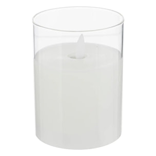 Bougie LED "Sena" en verre D7,5cm