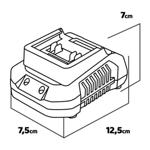 Xovias 20 - Caricabatterie fast charge universale per batterie 2Ah/4Ah Alfa Line