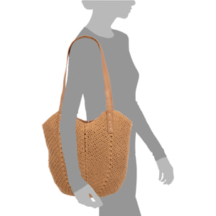 Benetutti Bolso de hombro Mujer. Tejido Algodón Crochet.