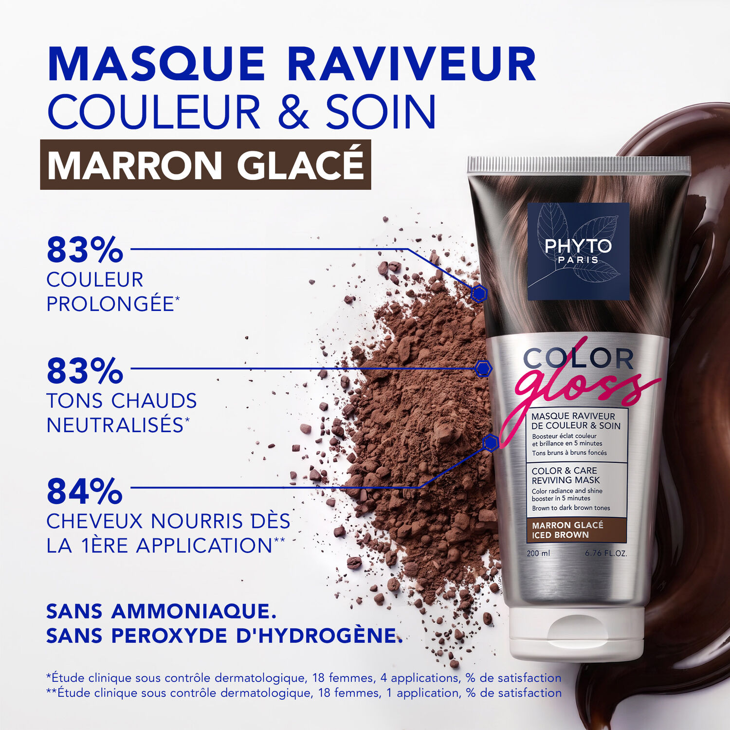 Color Gloss - Masque Raviveur de Couleur & Soin Marron Glacé 200 ml