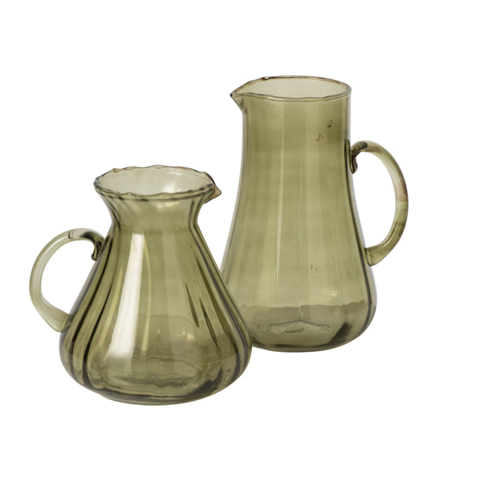 J-Line carafe - verre - vert kaki - large