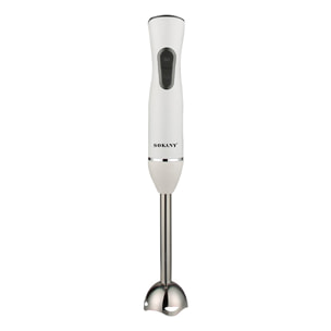 Frullatore a mano da 600W con due velocità, design ergonomico e braccio in acciaio inossidabile lavabile in lavastoviglie.