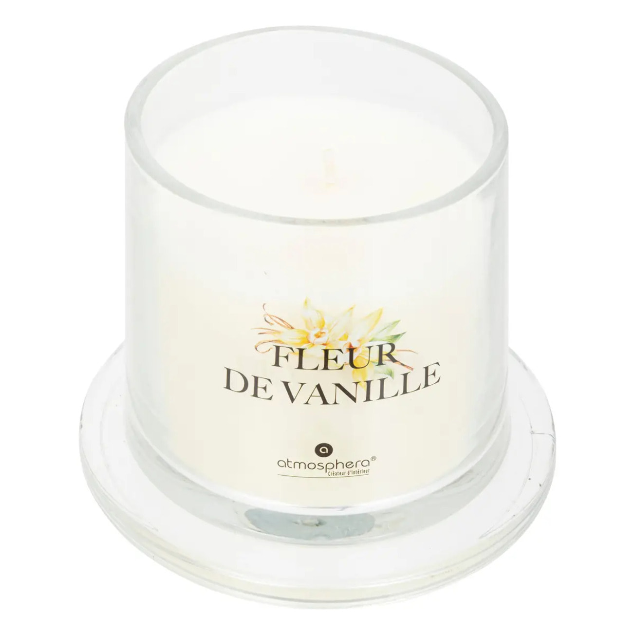 Bougie parfumée Oudy 240g avec cloche verre vanille