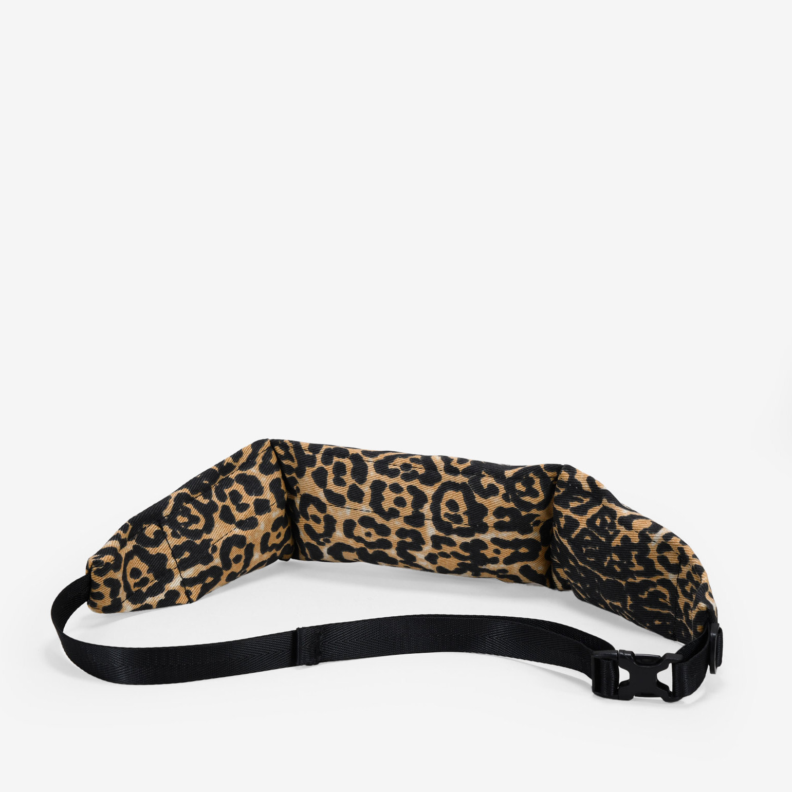 Riñonera plana leopardo cuero con cremallera