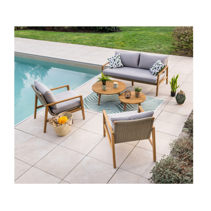 Salon de jardin en acacia - 4 places - ALSTRUP