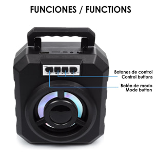 Altoparlante portatile Boombox YD-669 Bluetooth 4.2. Ingresso USB, scheda micro SD e jack 3.5. FM Radio. Porta smartphone integrato.