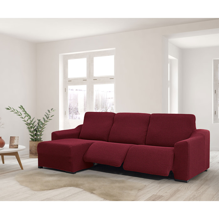 Funda para Chaise Longue izquierda (visto de frente ) brazo corto SÚPER ELÁSTICA con RELAX modelo HELENA