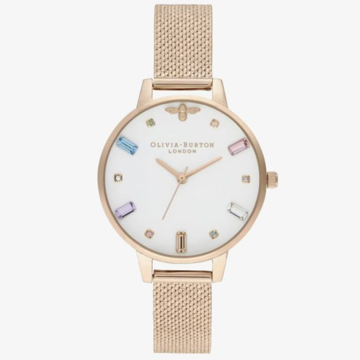 Reloj Olivia Burton OB16RB15 Mujer Analogico Cuarzo con Correa de Acero