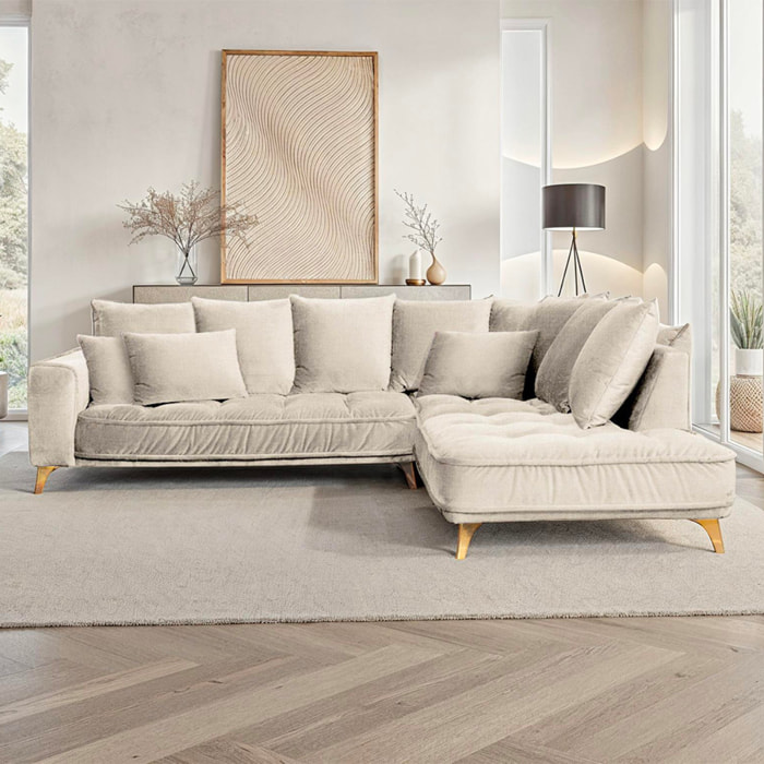 Canapé Tissu Angle Droit Altamo - 4 Places