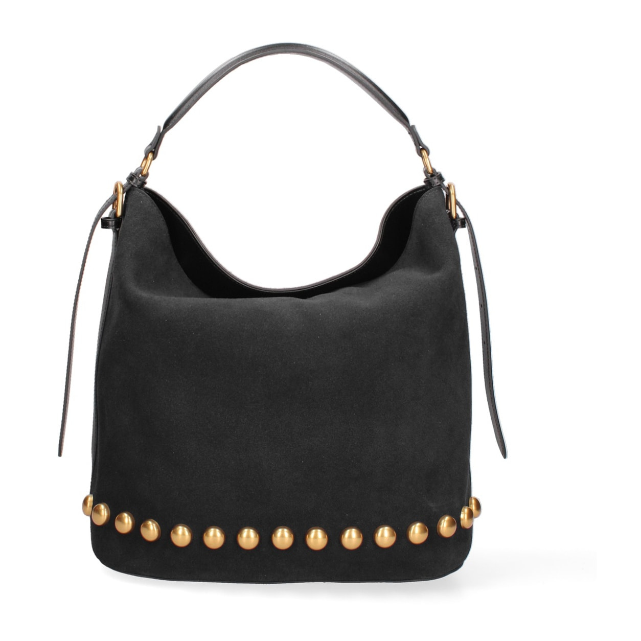 Borsa a spalla da donna Made in Italy - Modello Seraphina Plus - Pelle scamosciata - 31.0 x 31.0 x 15.0 cm