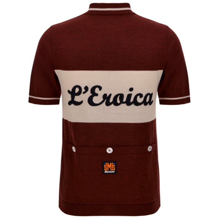 Eroica Vino – Maillot De Lana Manga Corta - Burdeoscolor_es - Hombre