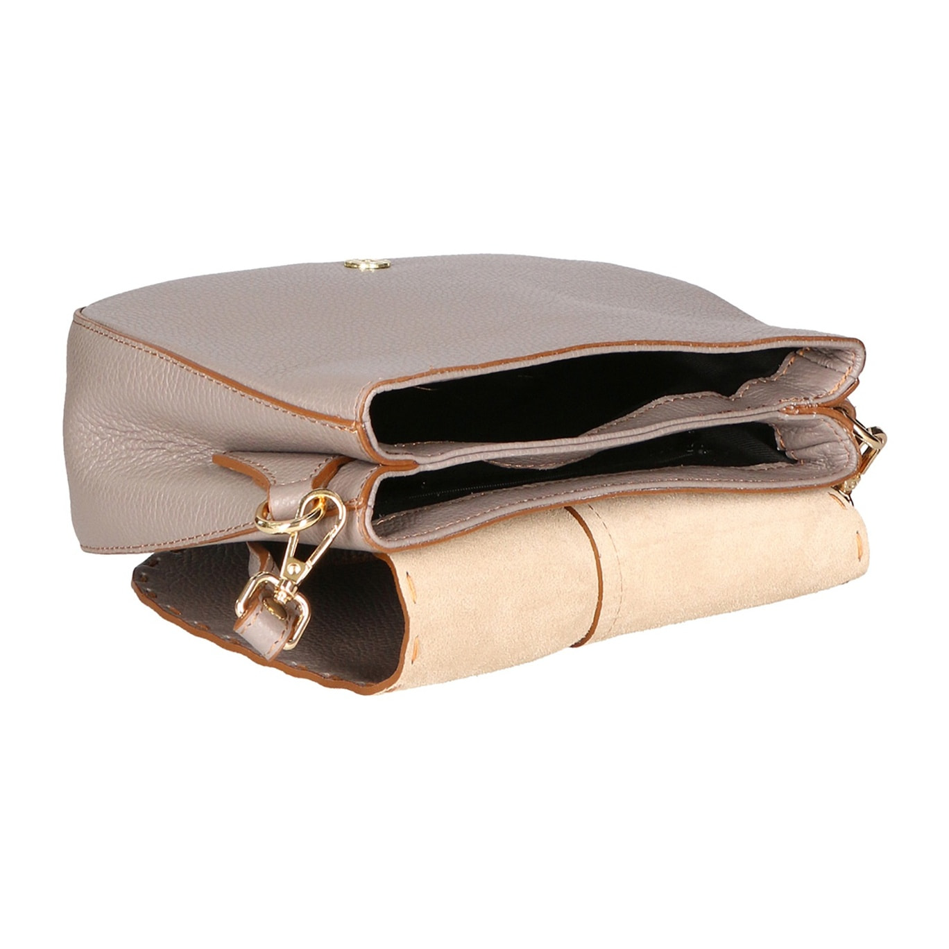 Borsa a spalla da donna Made in Italy - Modello Winona - Vera pelle - 26.0 x 20.0 x 13.0 cm