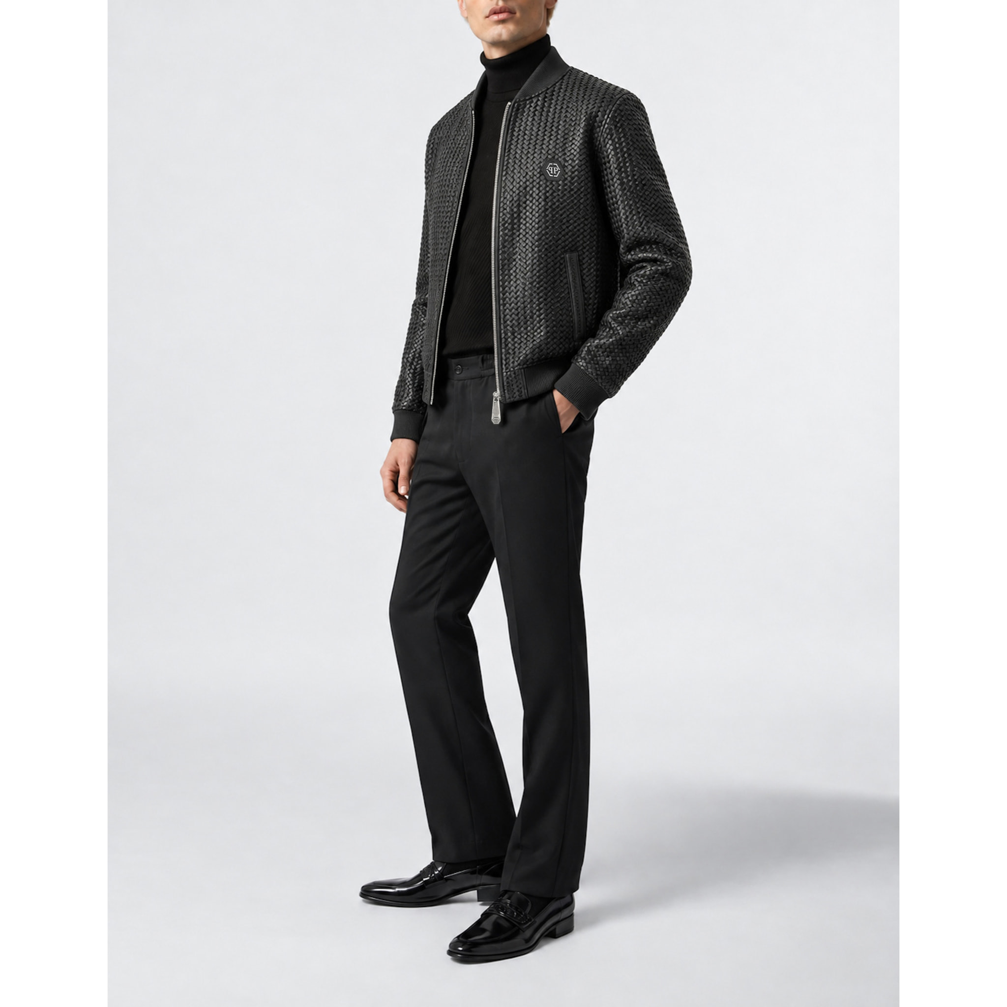 PHILIPP PLEIN Bomber de cuero