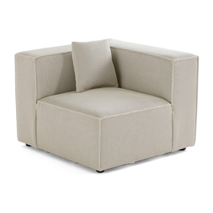 Arty - module d'assise d'angle réversible - en tissu mailles 3D - Beige