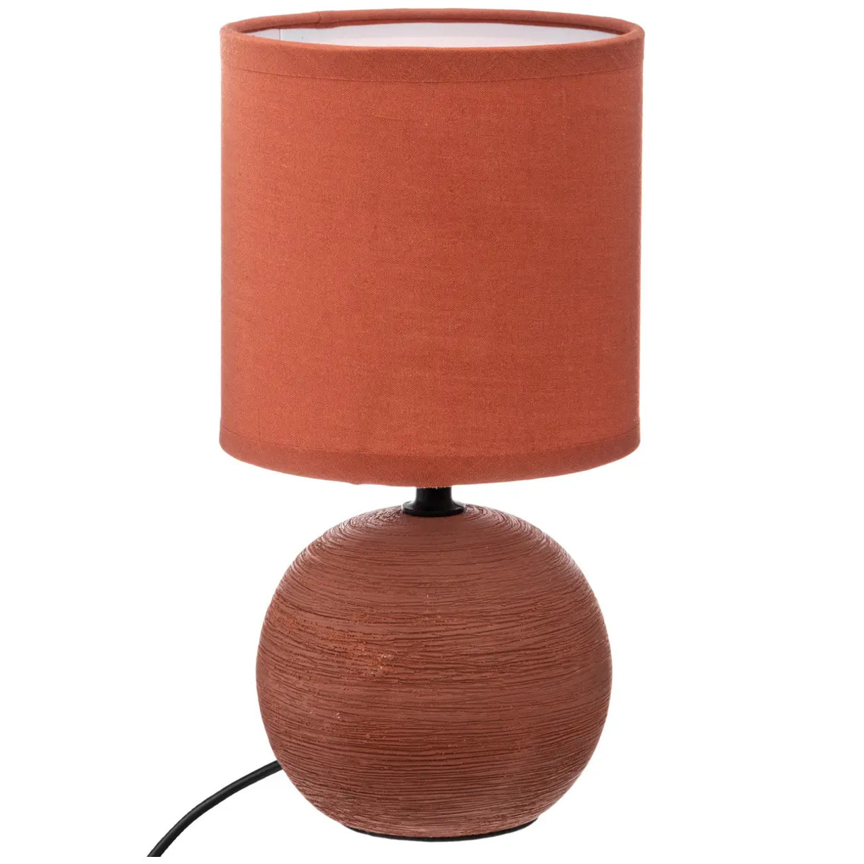 Lampe "Timeo" terracotta striée - céramique H25 cm