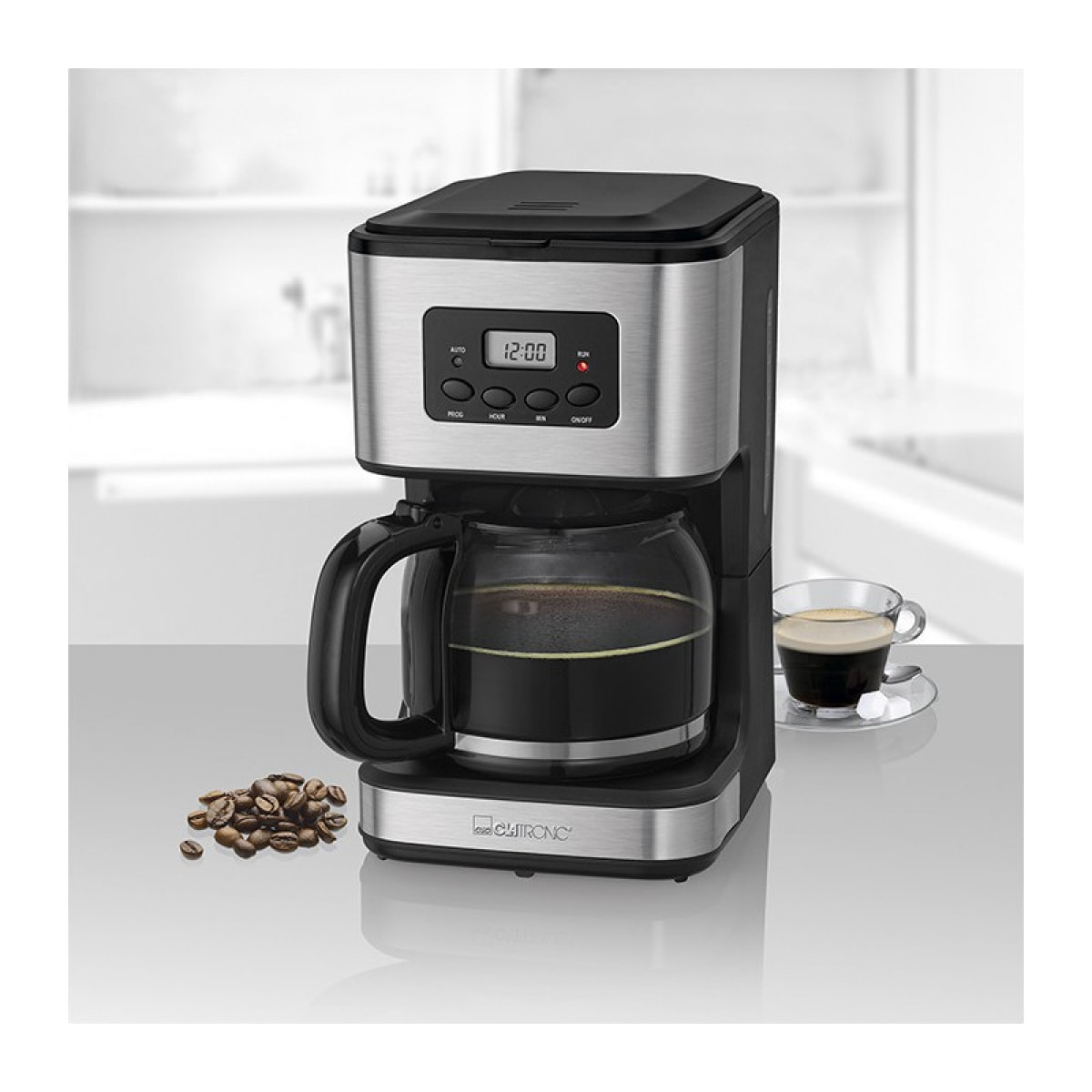 Cafetière 12-14 tasses 1,5L Clatronic KA 3642 Noir