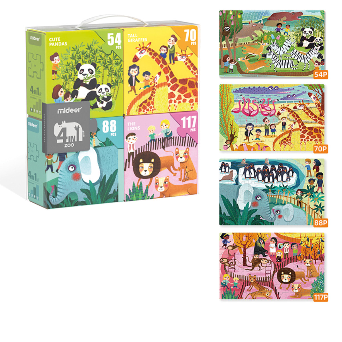 4 IN 1 PUZZLE ANIMAL - PUZZLE