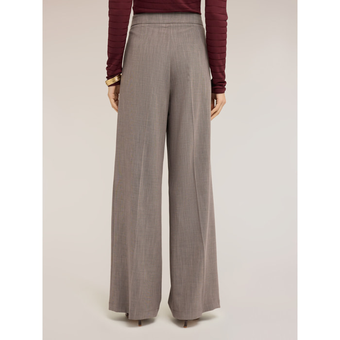 Motivi - Pantalones palazzo en hilo teñido - Gris