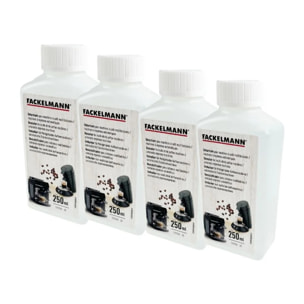 Ensemble de 4 Détartrants liquide pour machine à expresso et multi boisson 25 cl Fackelmann Petit Déjeuner