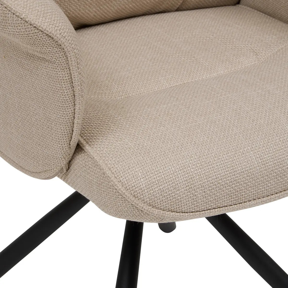 Fauteuil de bureau pivotant Sisco beige