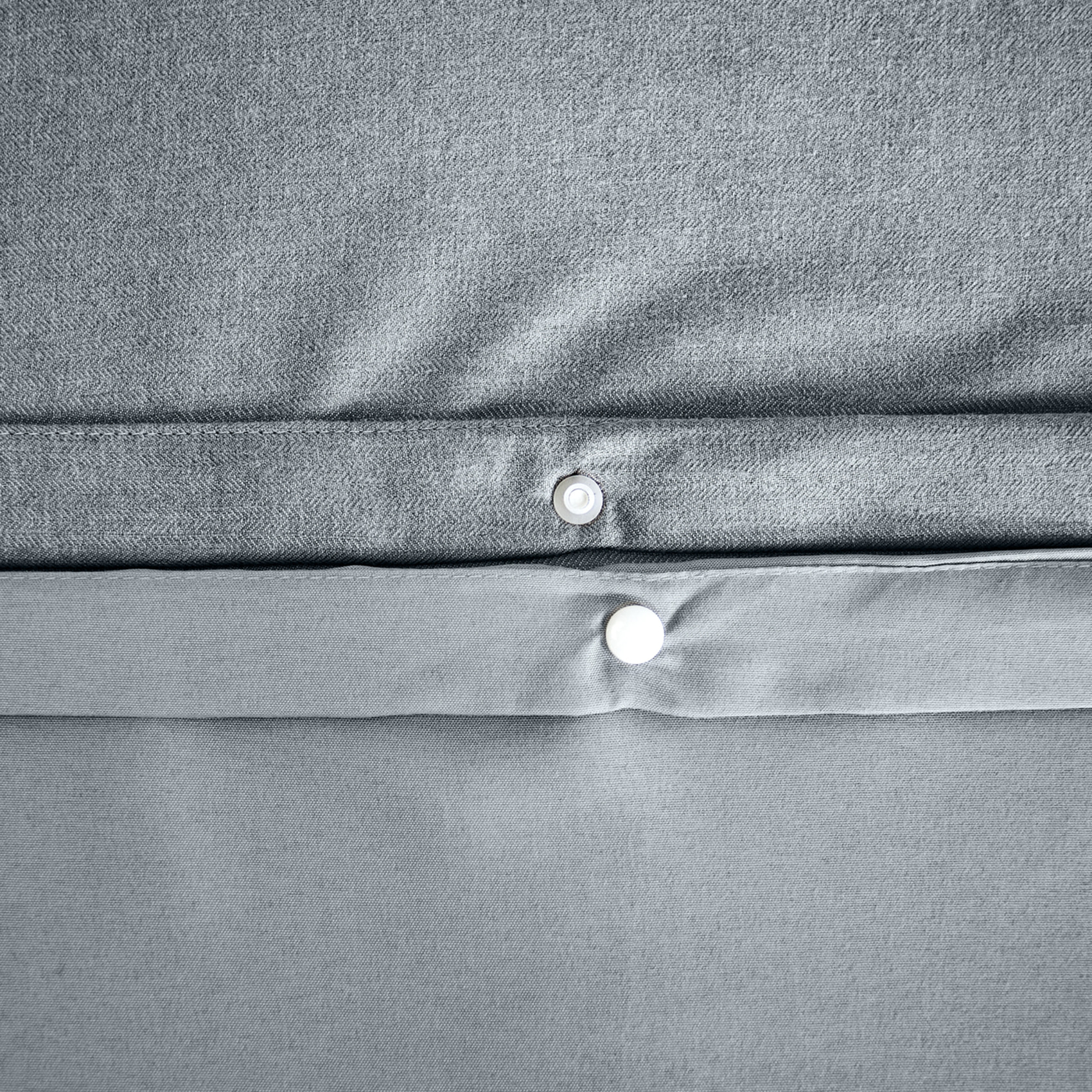 Parure de lit 3 pièces sensation flanelle - Gris Foncé