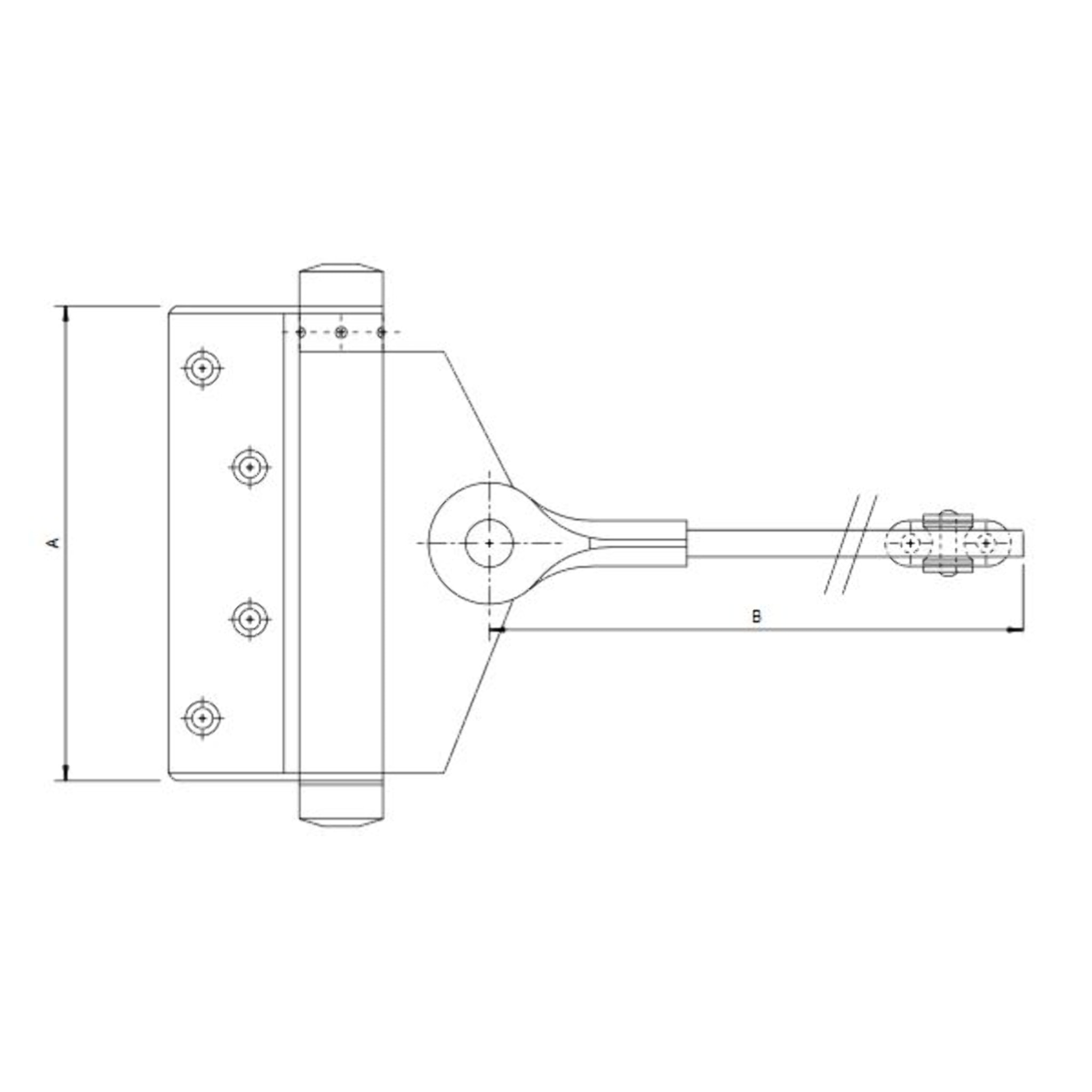 Ferme porte à tringle N°2 SEVAX 250 mm Max. 40 kg - 203002