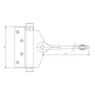 Ferme porte à tringle N°2 SEVAX 250 mm Max. 40 kg - 203002