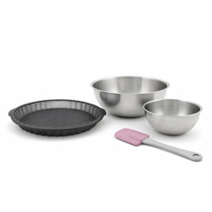 Set de 4 ustensiles de pâtisserie moule à gâteaux bol et spatule Silicone fibre de verre Silicone fibre de verre Zenker  Silicone fibre de verre
