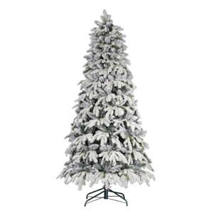 Albero Di Natale Innevato "Monviso" - Altezza 210cm - Albero Realistico in PE + PVC - Extra Folto con 2400 Rami