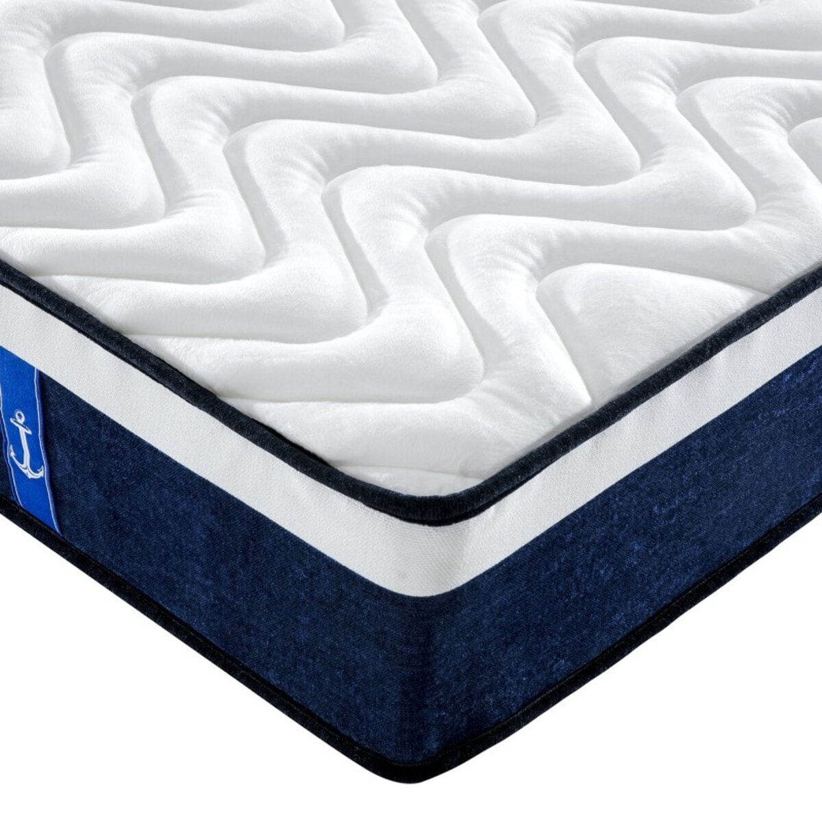 Matelas Océan | Mémoire de forme & Ressorts ensachés | 23 cm | Aération renforcée